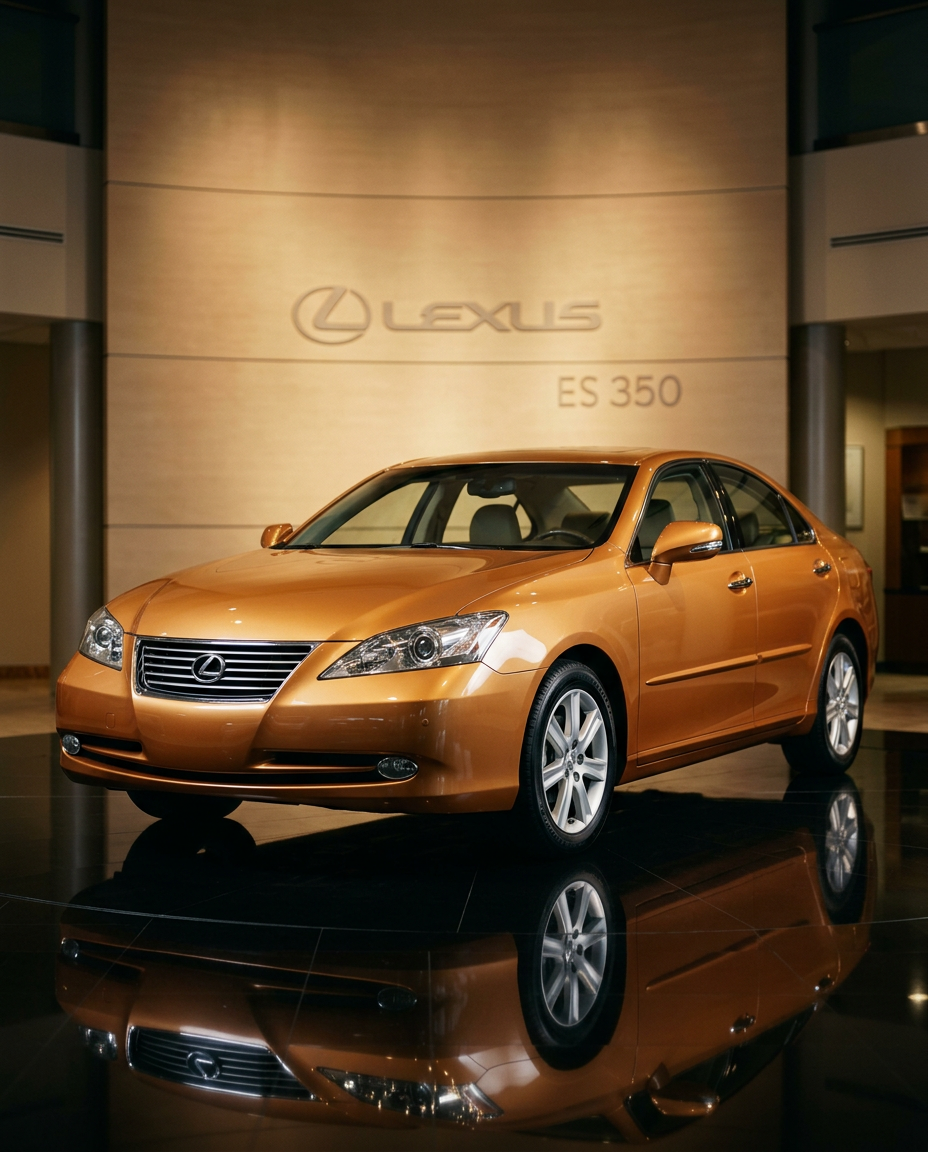 2007 Lexus ES 350 in Amber Pearl, studio shot